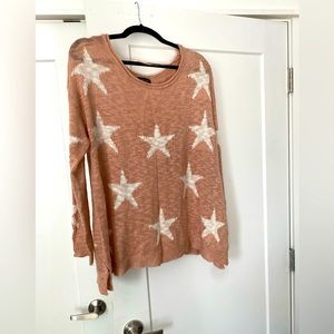 Boutique Pink Star Sweater, Large